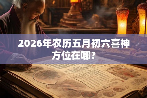 2026年农历五月初六喜神方位在哪？