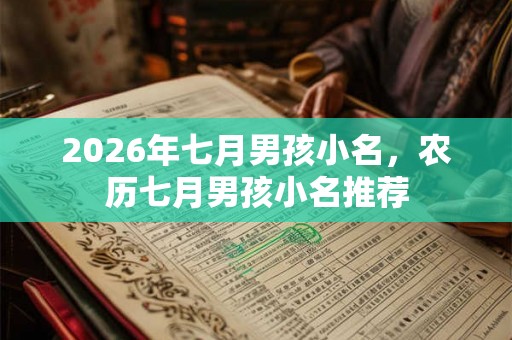 2026年七月男孩小名,农历七月男孩小名推荐 2026年七月男孩小名,农历七月男孩小名推荐