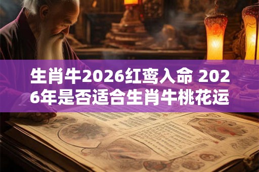 生肖牛2026红鸾入命 2026年是否适合生肖牛桃花运