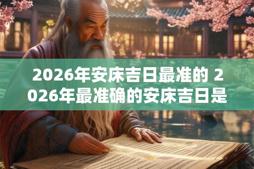 2026年安床吉日最准的 2026年最准确的安床吉日是什么