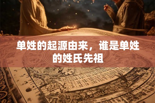 单姓的起源由来，谁是单姓的姓氏先祖