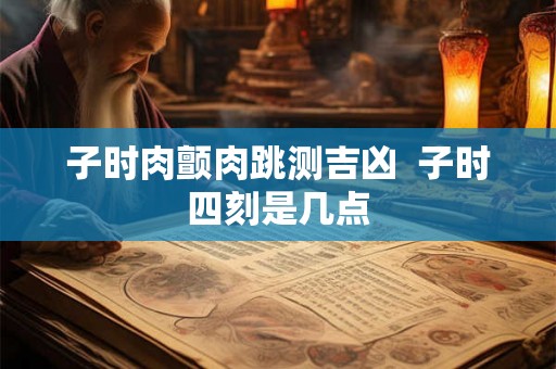 子时肉颤肉跳测吉凶  子时四刻是几点