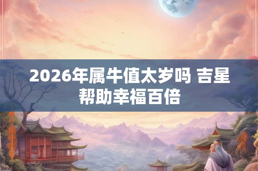 2026年属牛值太岁吗 吉星帮助幸福百倍 2026年属牛值太岁吗 吉星帮助幸福百倍