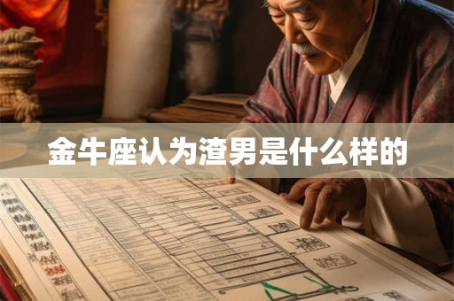 金牛座认为渣男是什么样的