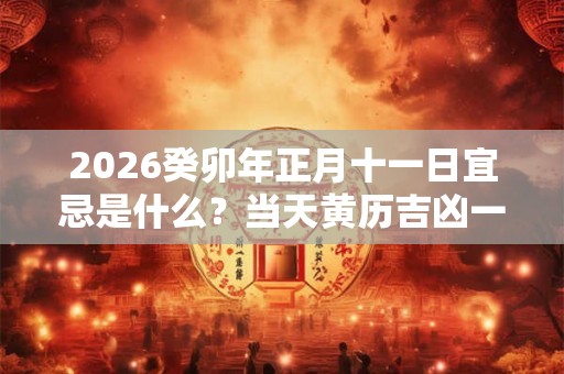 2026癸卯年正月十一日宜忌是什么？当天黄历吉凶一览表