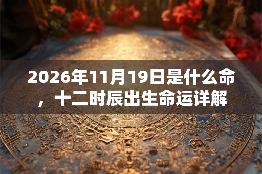 2026年11月19日是什么命，十二时辰出生命运详解