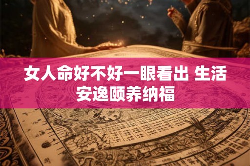 女人命好不好一眼看出 生活安逸颐养纳福