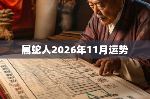 属蛇人2026年11月运势 属蛇人2026年11月运势