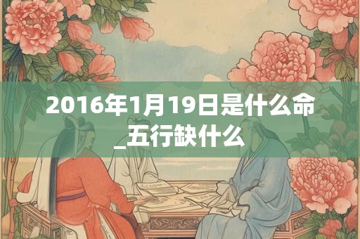 2016年1月19日是什么命_五行缺什么