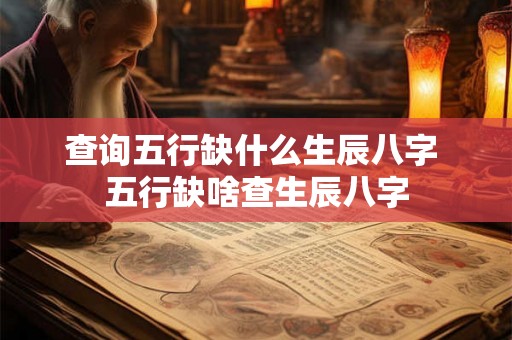 查询五行缺什么生辰八字 五行缺啥查生辰八字