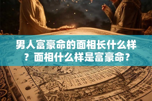 男人富豪命的面相长什么样？面相什么样是富豪命？