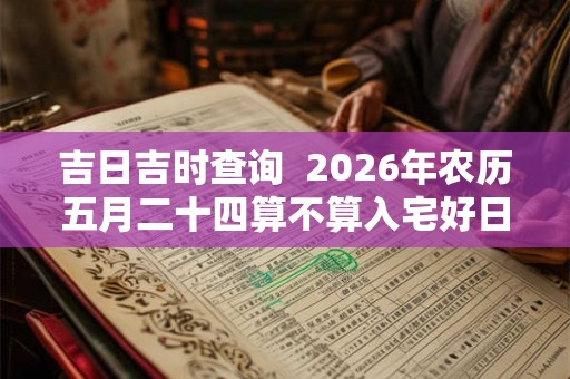 吉日吉时查询  2026年农历五月二十四算不算入宅好日子