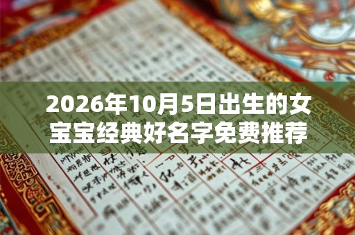 2026年10月5日出生的女宝宝经典好名字免费推荐