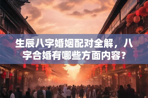 生辰八字婚姻配对全解,八字合婚有哪些方面内容? 生辰八字婚姻配对全解,八字合婚有哪些方面内容?
