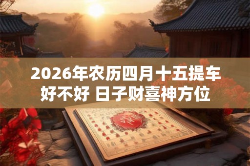 2026年农历四月十五提车好不好 日子财喜神方位