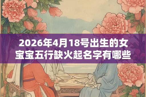 2026年4月18号出生的女宝宝五行缺火起名字有哪些应注意的