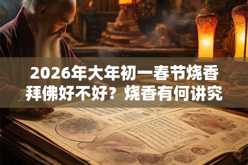 2026年大年初一春节烧香拜佛好不好?烧香有何讲究? 2026年大年初一春节烧香拜佛好不好?烧香有何讲究?