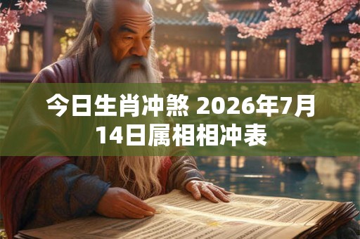 今日生肖冲煞 2026年7月14日属相相冲表 今日生肖冲煞 2026年7月14日属相相冲表