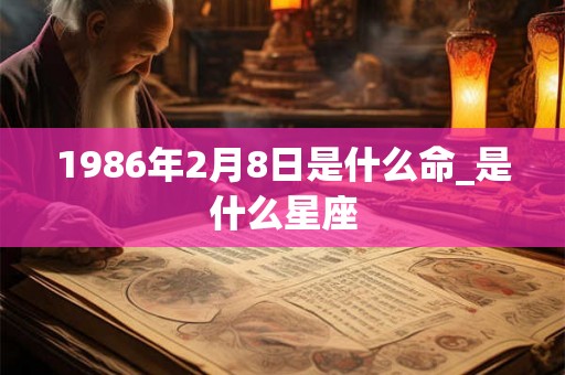 1986年2月8日是什么命_是什么星座