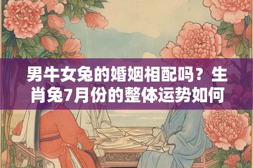 男牛女兔的婚姻相配吗?生肖兔7月份的整体运势如何? 男牛女兔的婚姻相配吗?生肖兔7月份的整体运势如何?