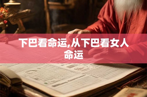 下巴看命运,从下巴看女人命运