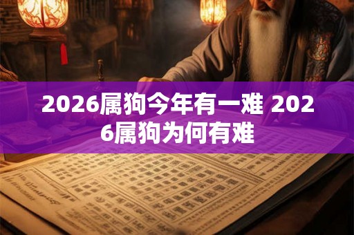 2026属狗今年有一难 2026属狗为何有难 2026属狗今年有一难 2026属狗为何有难
