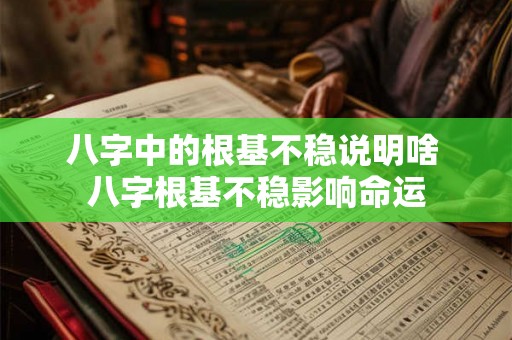 八字中的根基不稳说明啥 八字根基不稳影响命运