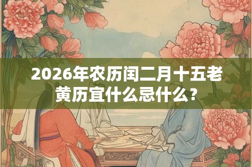2026年农历闰二月十五老黄历宜什么忌什么？