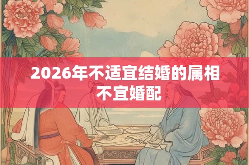 2026年不适宜结婚的属相  不宜婚配