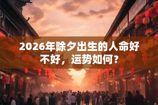 2026年除夕出生的人命好不好，运势如何？