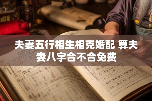 夫妻五行相生相克婚配 算夫妻八字合不合免费