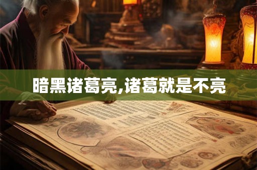 暗黑诸葛亮,诸葛就是不亮
