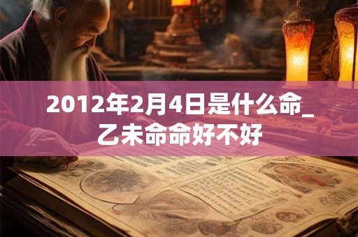 2012年2月4日是什么命_乙未命命好不好