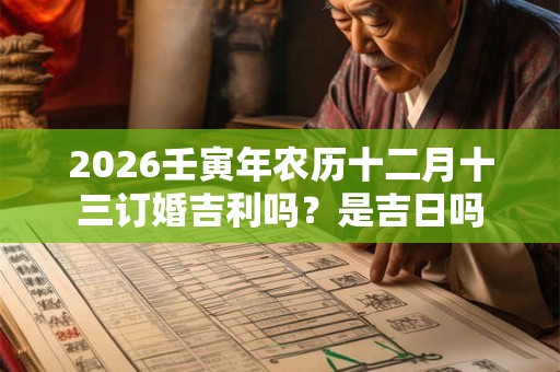 2026壬寅年农历十二月十三订婚吉利吗？是吉日吗