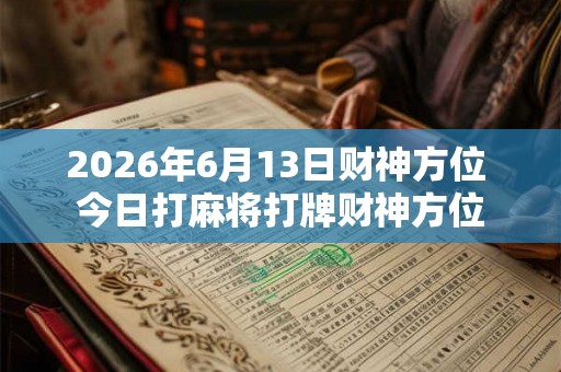 2026年6月13日财神方位 今日打麻将打牌财神方位 2026年6月13日财神方位 今日打麻将打牌财神方位