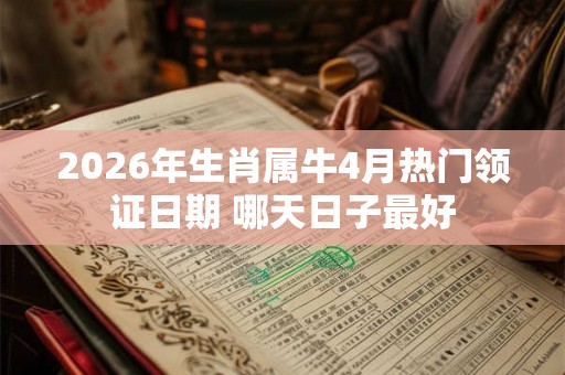 2026年生肖属牛4月热门领证日期 哪天日子最好