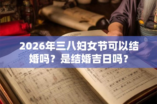 2026年三八妇女节可以结婚吗？是结婚吉日吗？