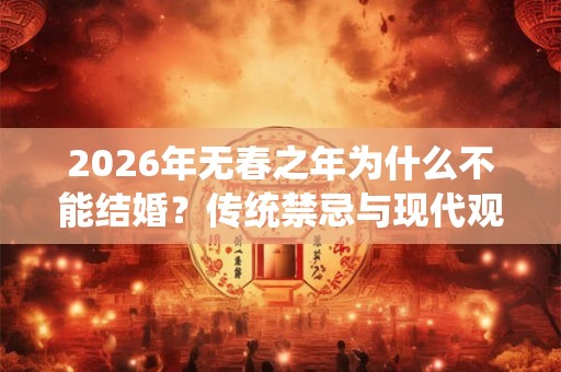 2026年无春之年为什么不能结婚？传统禁忌与现代观念冲突