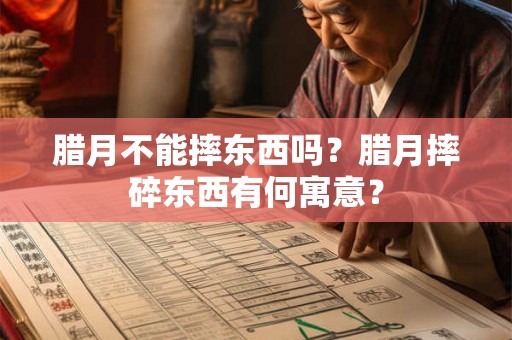 腊月不能摔东西吗？腊月摔碎东西有何寓意？