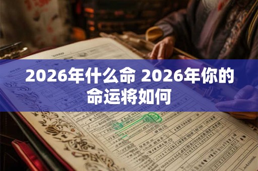 2026年什么命 2026年你的命运将如何 2026年什么命 2026年你的命运将如何