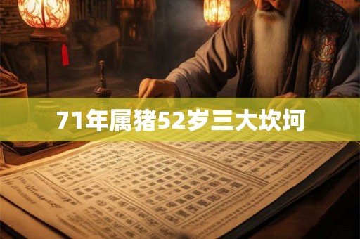 71年属猪52岁三大坎坷