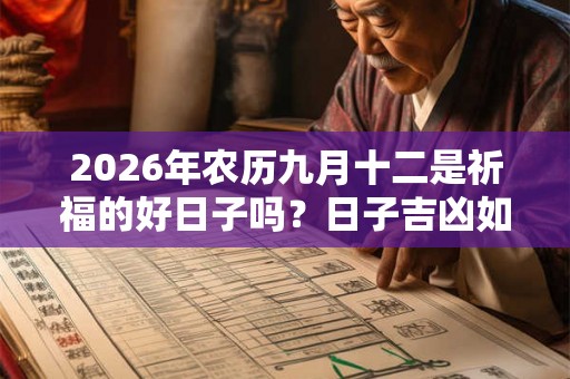 2026年农历九月十二是祈福的好日子吗？日子吉凶如何？