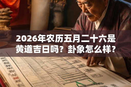 2026年农历五月二十六是黄道吉日吗？卦象怎么样？