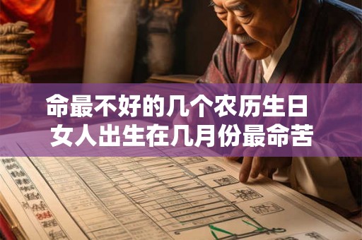命最不好的几个农历生日 女人出生在几月份最命苦