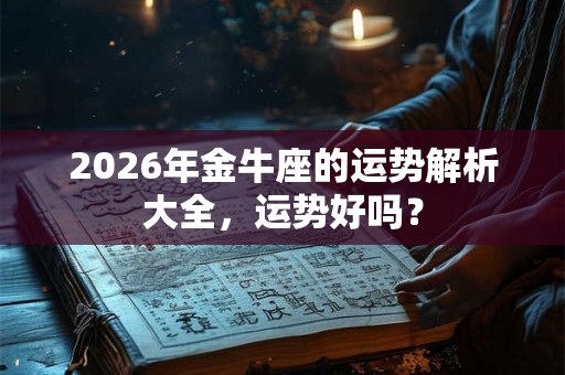 2026年金牛座的运势解析大全，运势好吗？