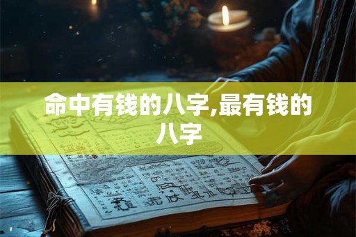 命中有钱的八字,最有钱的八字 命中有钱的八字,最有钱的八字