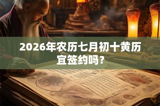 2026年农历七月初十黄历宜签约吗? 2026年农历七月初十黄历宜签约吗?