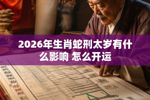 2026年生肖蛇刑太岁有什么影响 怎么开运