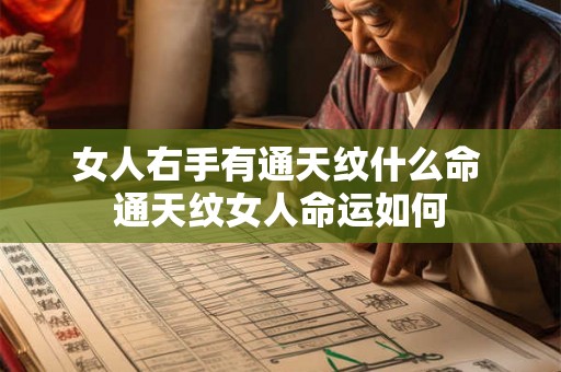 女人右手有通天纹什么命 通天纹女人命运如何
