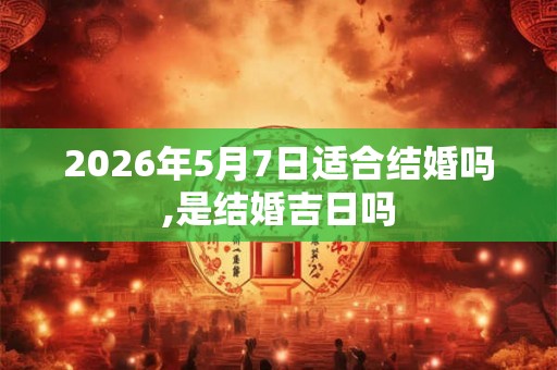 2026年5月7日适合结婚吗,是结婚吉日吗 2026年5月7日适合结婚吗,是结婚吉日吗